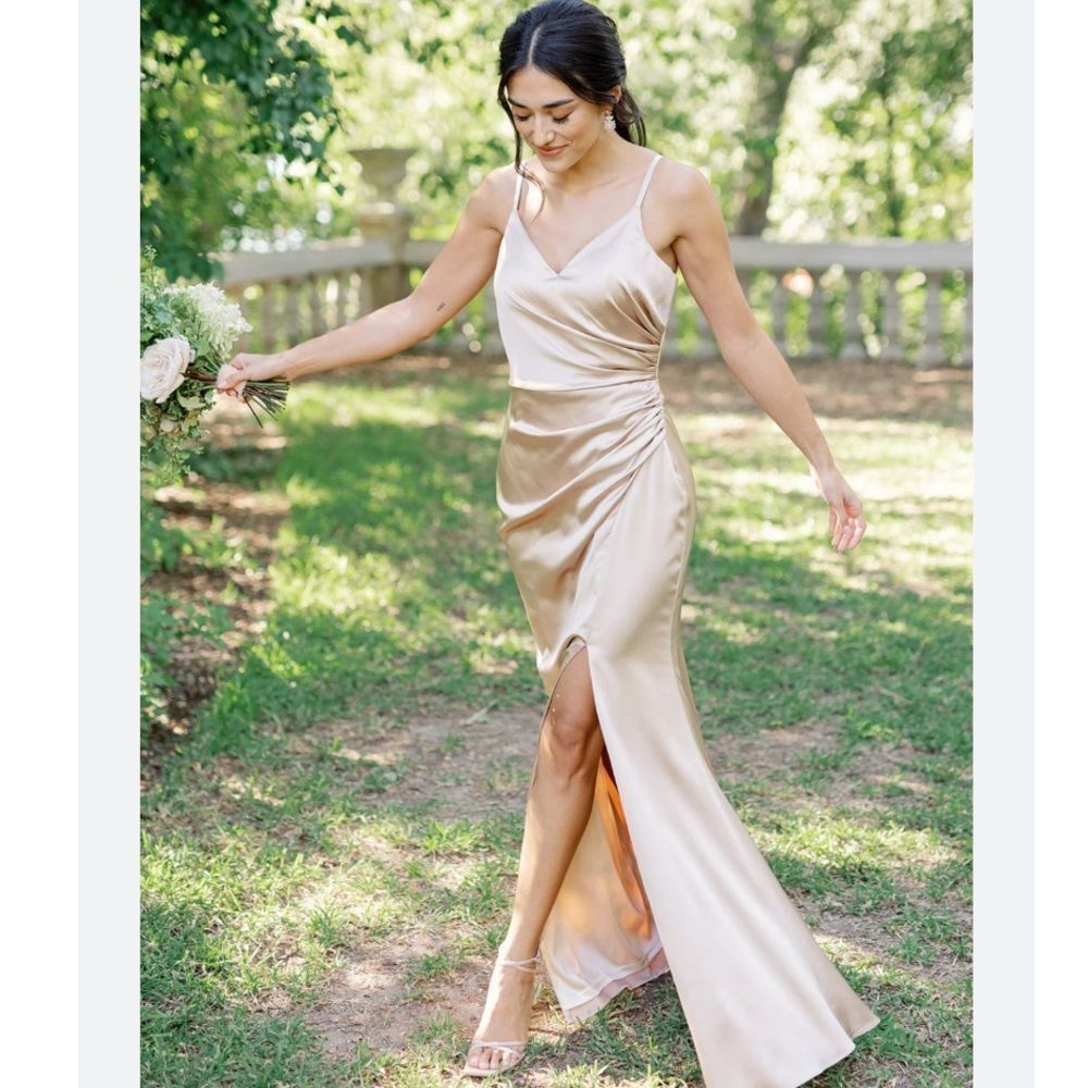 Revelry champagne bridesmaids dress Size 6